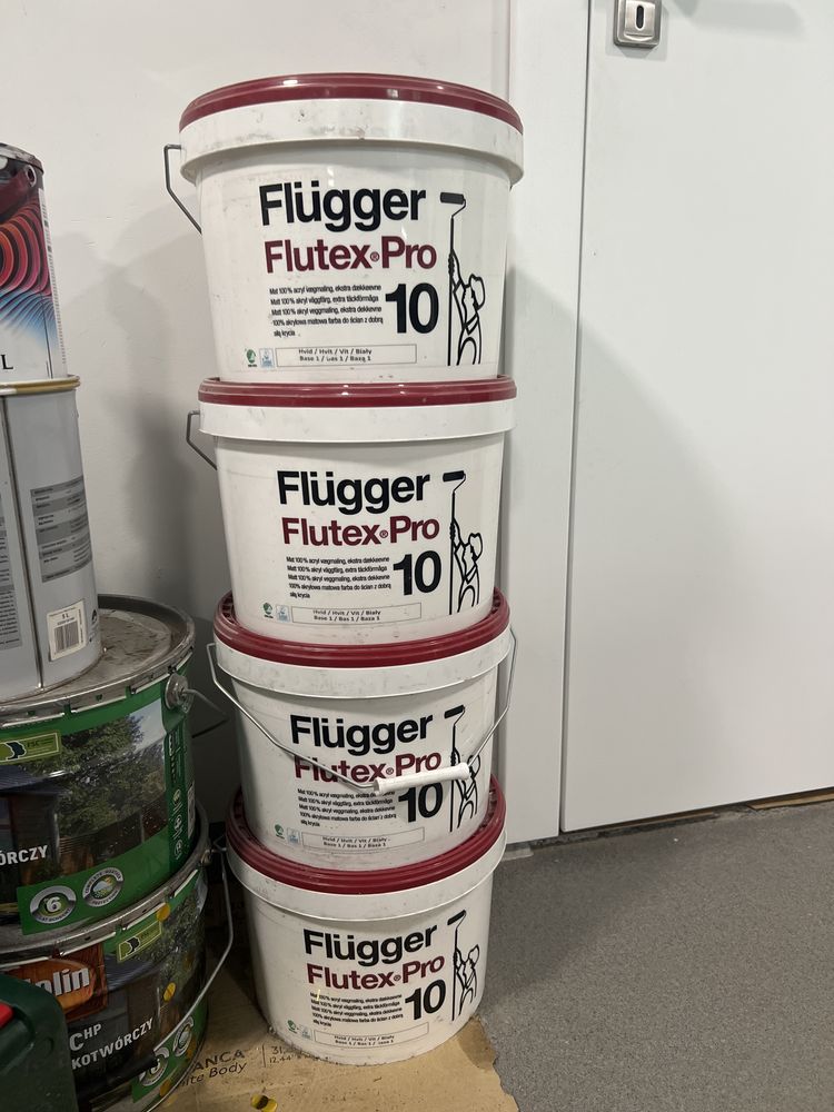 Flugger flutex pro 10 farba do scian o połysku satynowym 4 sztuki 9,1l