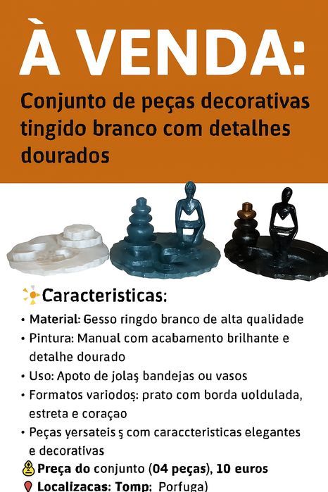 Vasos de decoração de gesso