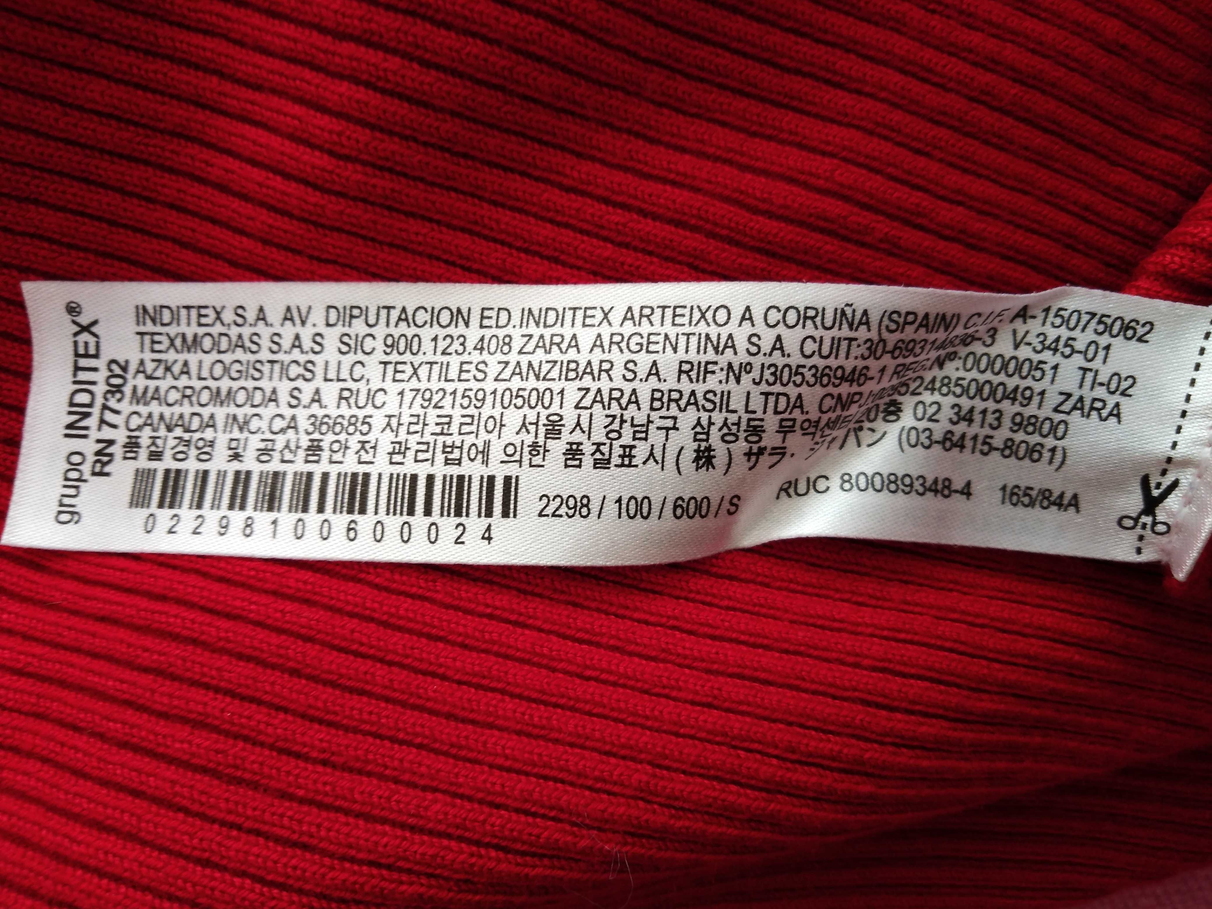 Top Vermelho Zara S
