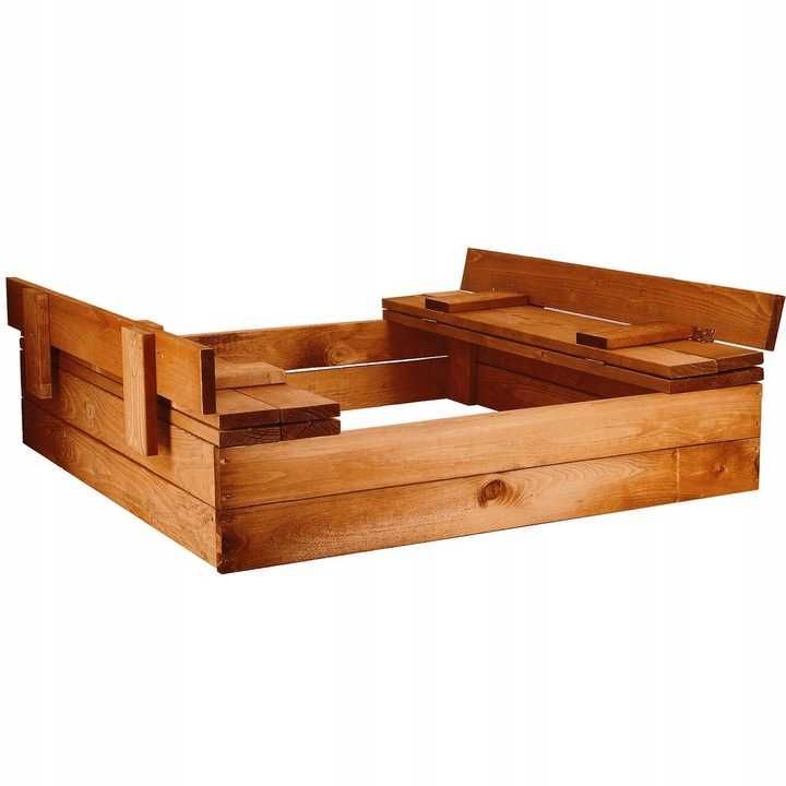 Piaskownica drewniana impregnowana składana ławka