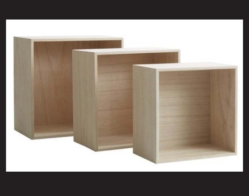 Полиця настінна ILBRO 3 шт натуральне дерево