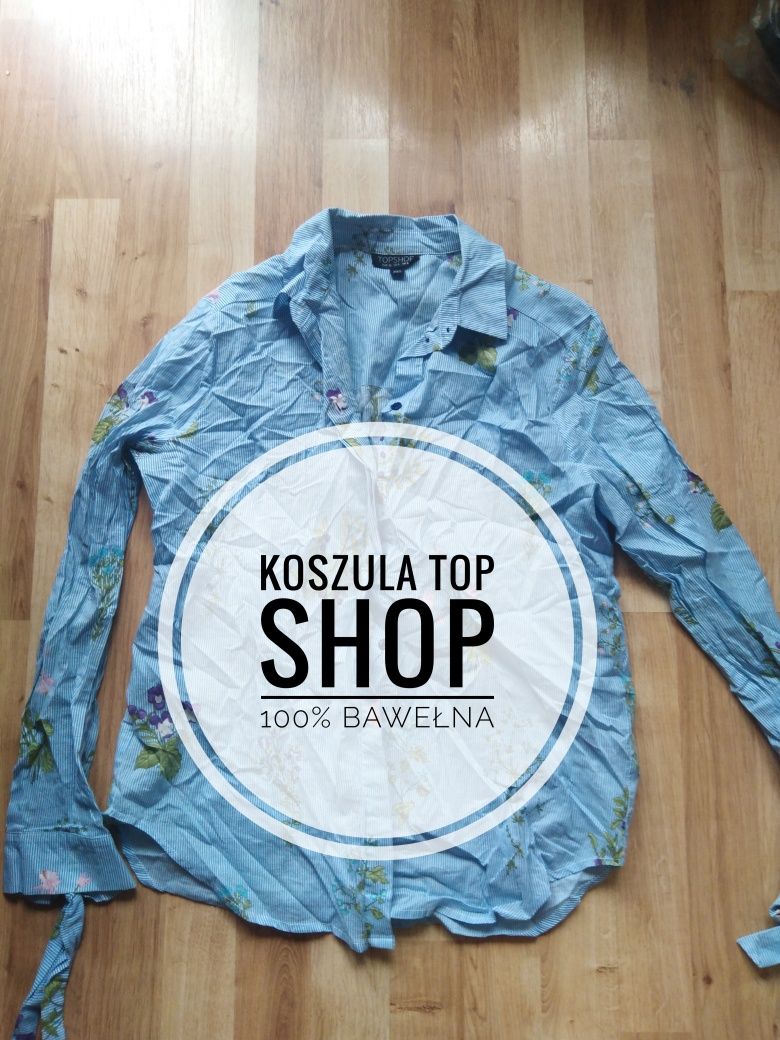 Koszula top shop damska w paski elegancka bluzka rozmiar M