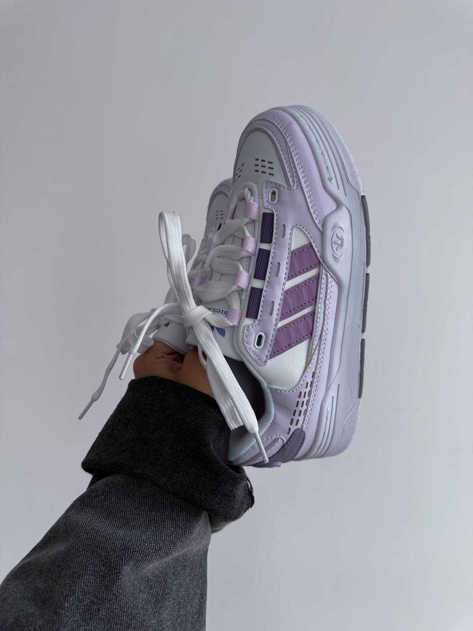 Жіночі кросівки Adidas Adi2000 білий з фіолетовим 1486 ТОПЧИК