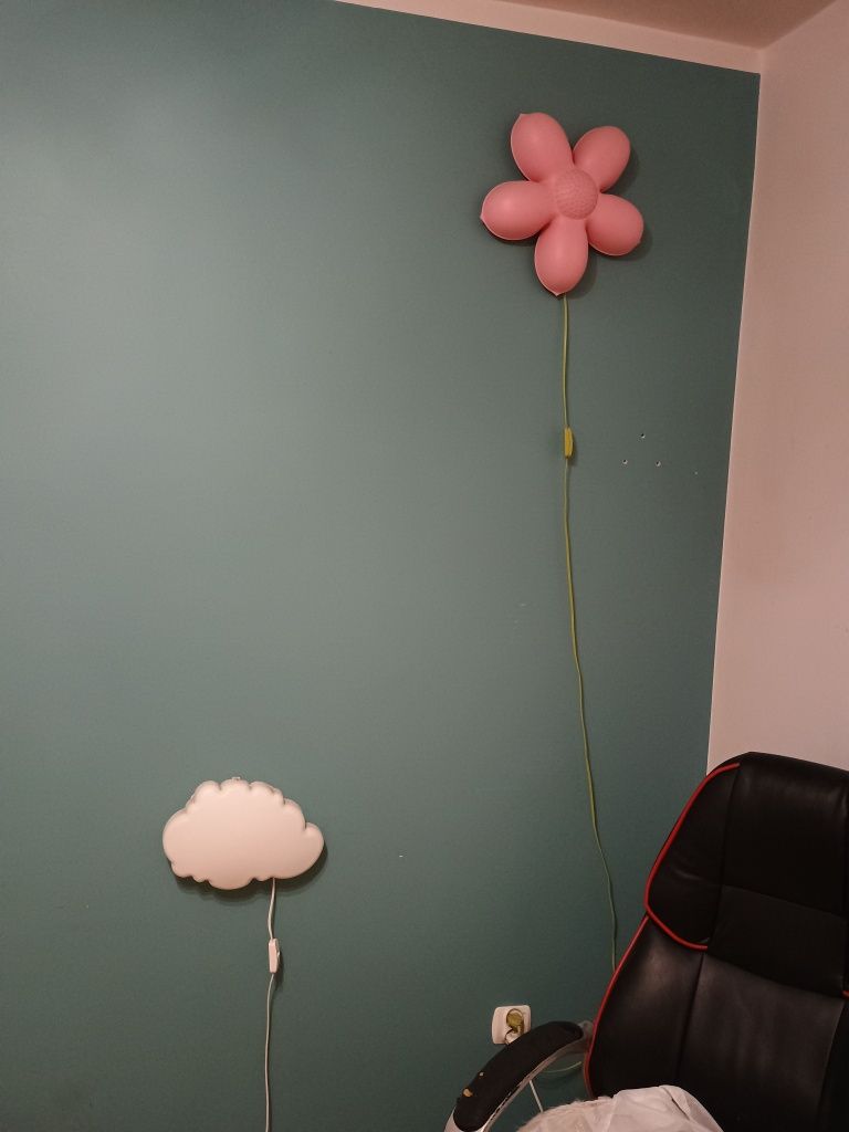 Ikea skojig, ikea smila blomma, upplyst lampy do pokoju dziecięcego