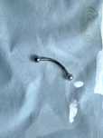 Kolczyk sterylny hipoalergiczny banan tytan tytanowy 1,2/10/3 mm