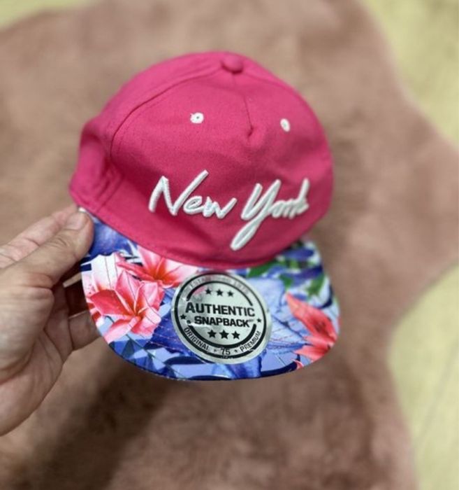 Крута рожева розовая класна кепка бейсболка NY New York 55 56 57 58