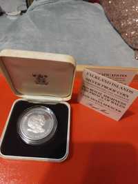 Moneta Falkland Islands 50 Pence srebro proof 1981