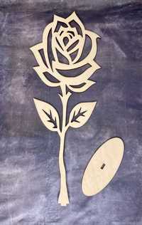 Kwiat drewniany, róża, Dzień Kobiet