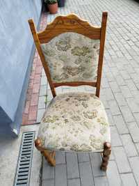 Krzesło dębowe tapicerowane