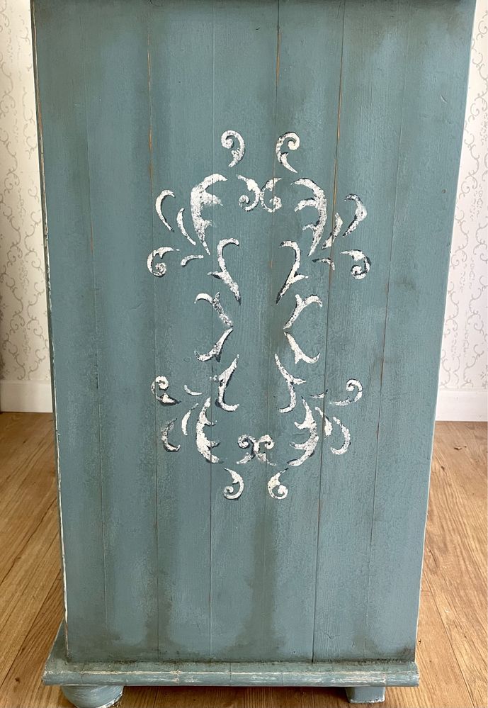 Komoda antyczna, komoda shabby chic, komoda turkusowa