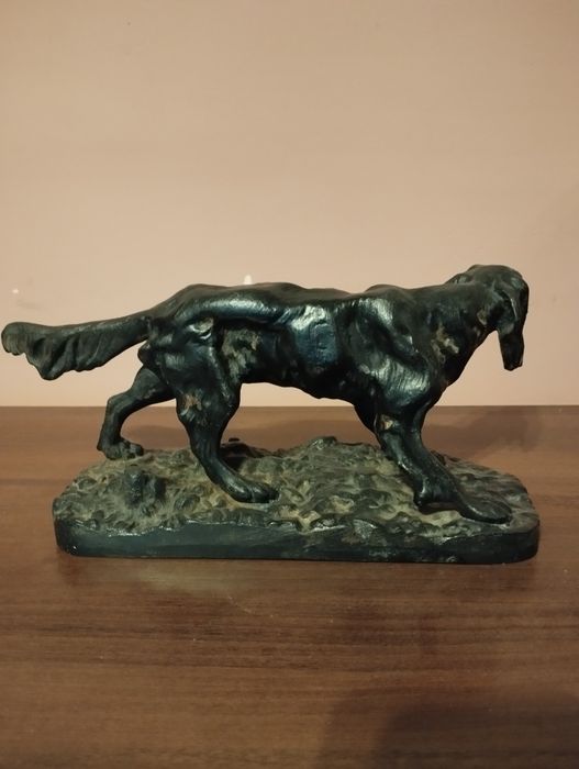 Статуэтка Собака сеттер, чугун, клеймо, Куса, 1973 г. 3,66 кг
