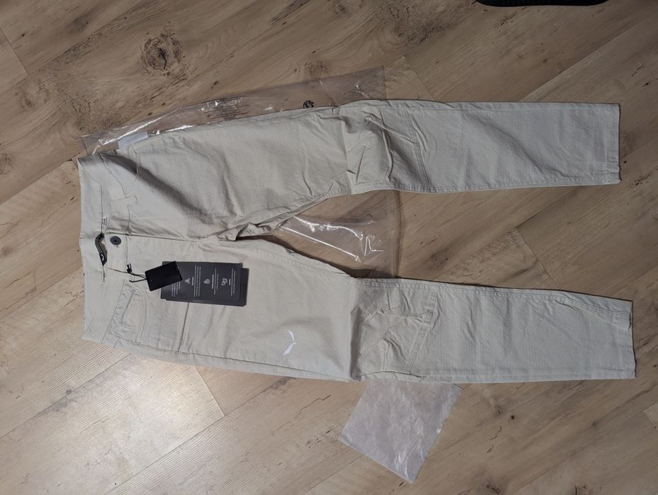 Spodnie damskie letnie Salewa 5 pocket fanes S nowe beżowe Alpine Hemp