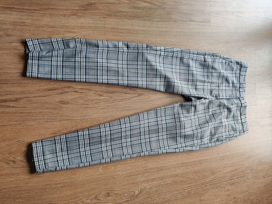 Calças de ganga, xadrez Zara, Stradivarius, 36, 38, 40