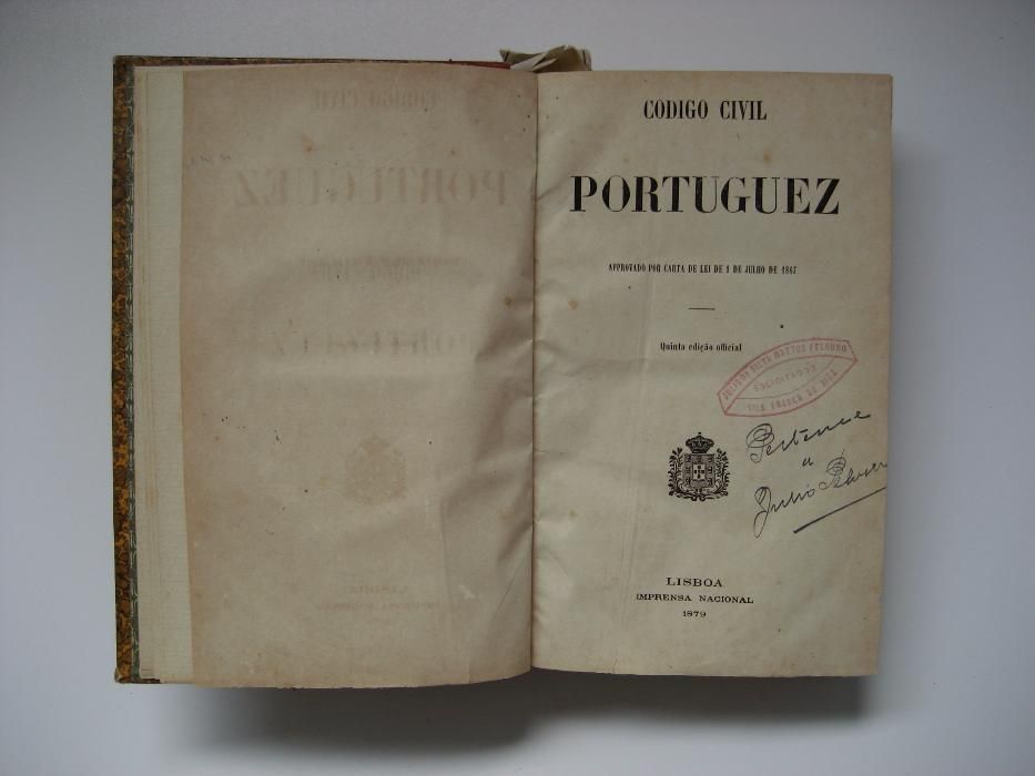 Código Civil Portuguez (Edição para coleccionador) | Ed. 1879