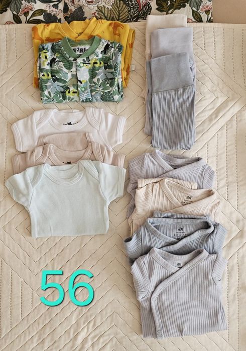 Wyprawka, komplet ubranek niemowlęcych 56/62 jak nowe + GRATISY