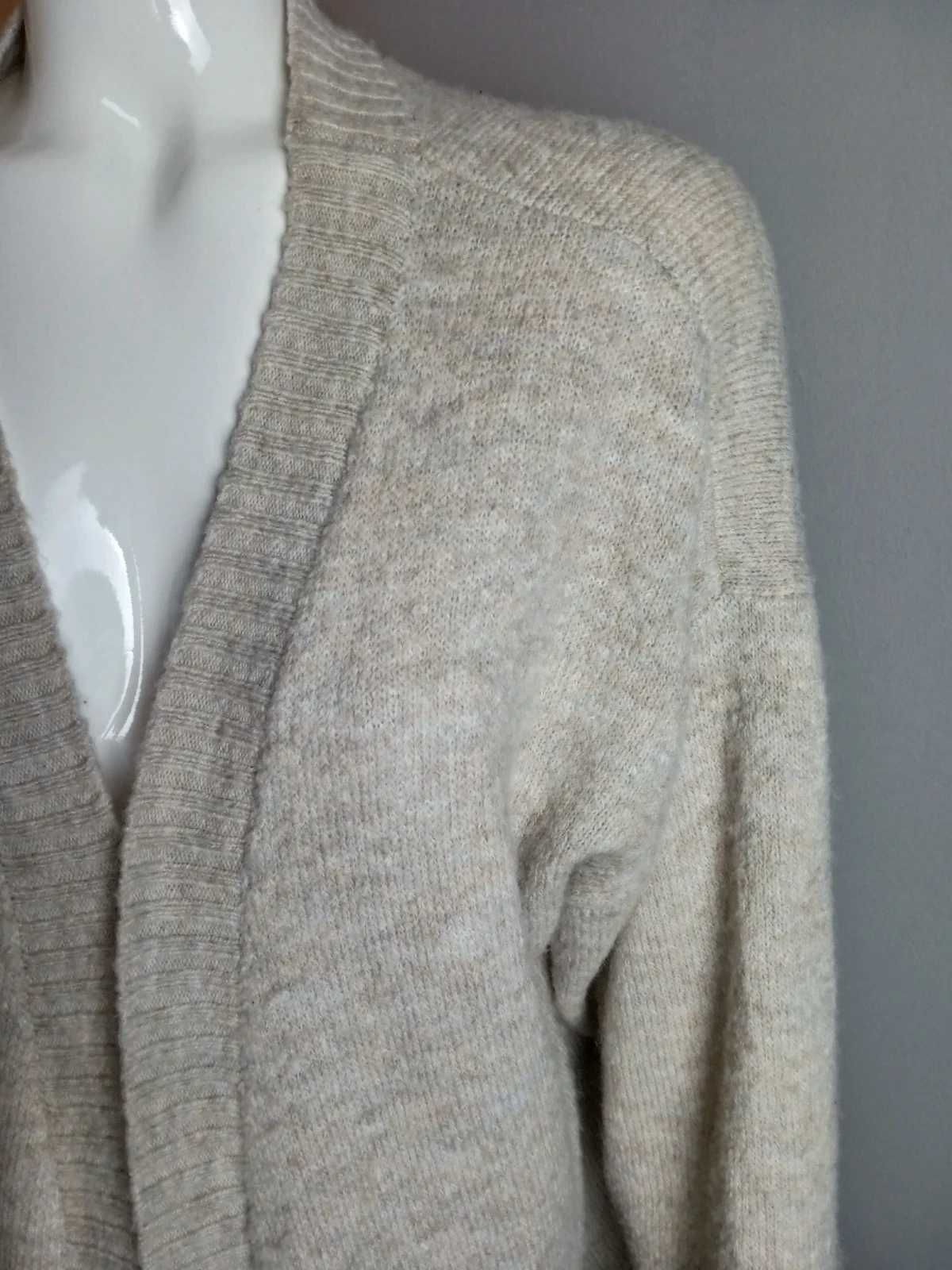 Sweter kardigan damski beżowy H&M Logg M L