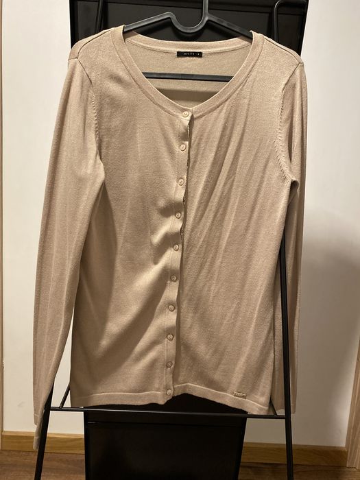 Mohito kardigan sweter beż nude cekiny rozmiar M