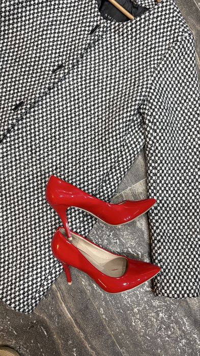 Amisu płaszcz pepitka 38/M jesień