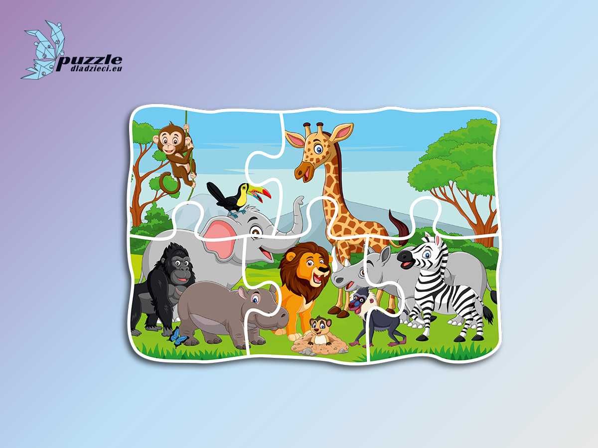 Puzzle Dla Dzieci Progresywne Dzikie Zwierzątka 04