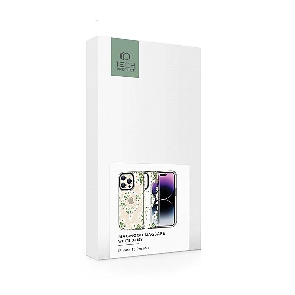 Tech-Protect Magmood Magsafe Iphone 15 Pro Max White Daisy