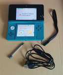 Japoński Nintendo 3DS niebieski przerobiony CFW Luma region swap