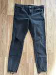 Czarne szare rurki skinny jeansy z rozdarciami 42