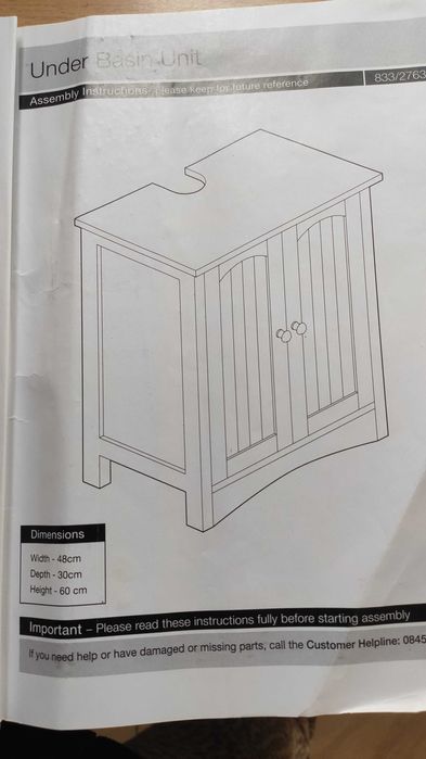 Biała Szafka pod Umywalkę