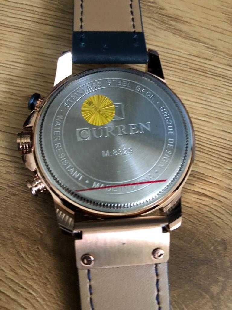 Luksusowa marka CURREN analogowy zegarek męski z paskiem ze skóry