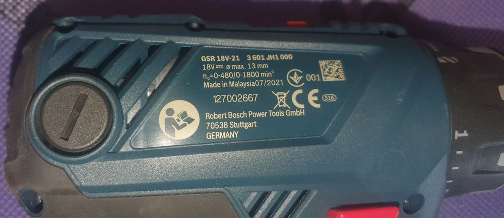 Wiertarko wkrętarka Bosch GSR 18V-21 Professional w zestawie 2 baterie