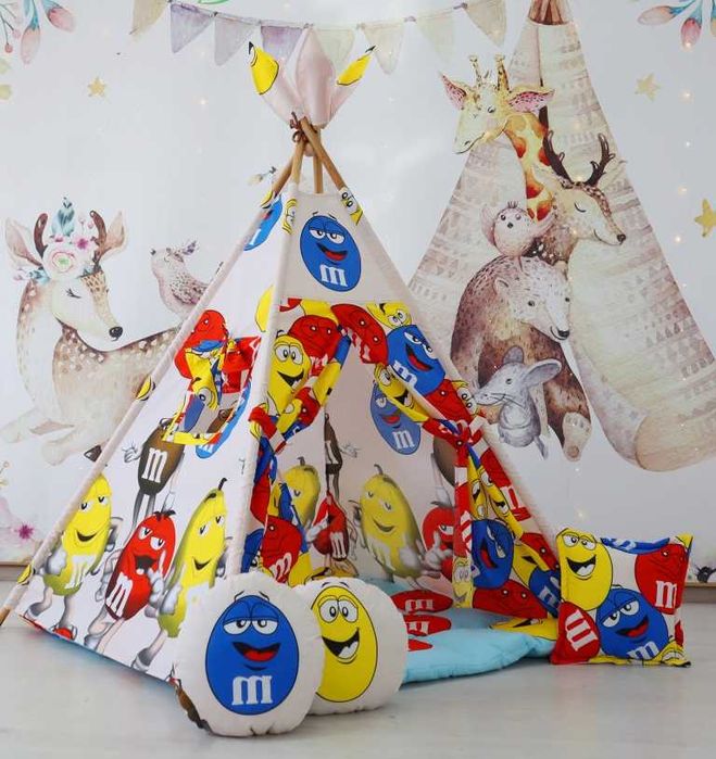 Вігвам M&M's БОН БОН + 3 подушки. Повний комплект!
