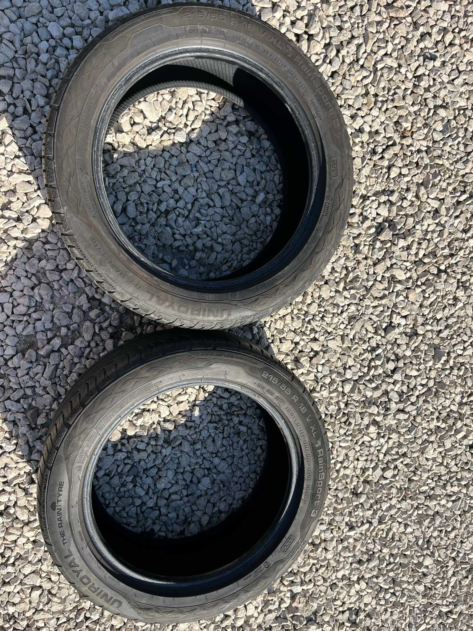 Opony 215/55R18 Uniroyal RainSport 3 Lato 2sztuki 5mm bieżnika