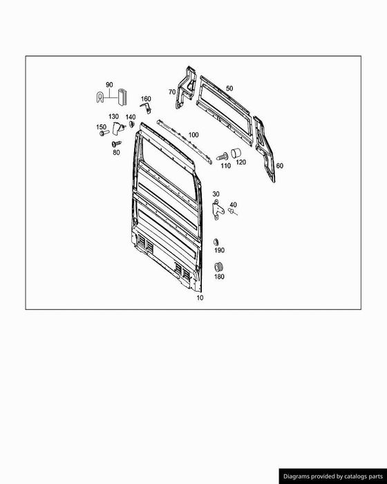 Przegroda grodziowa kabiny Mercedes Sprinter W906 VW Crafter  H1 H2 H3
