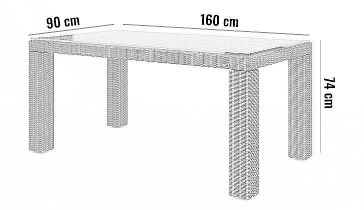 Stół Ogrodowy RAPALLO 160cm Royal Piaskowy - wyprzedaż ekspozycji