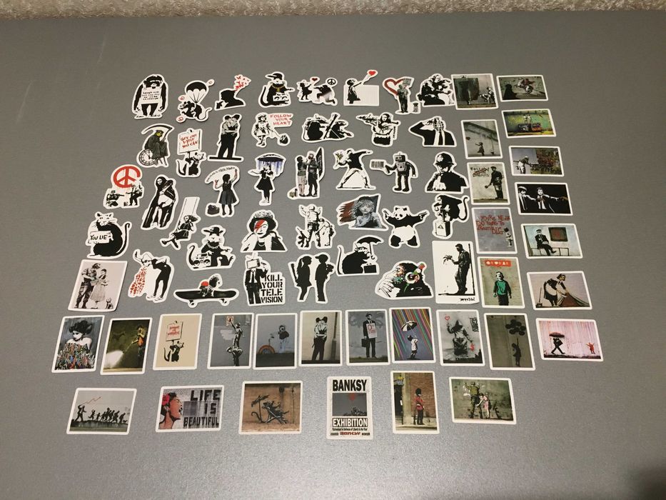 Коллекция наклеек BANKSY 67шт цена за все
