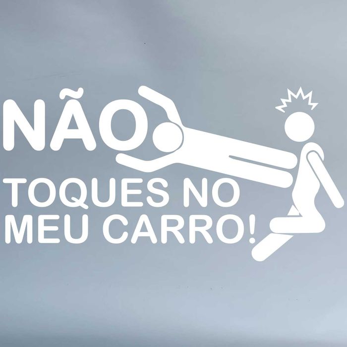 Autocolante Vinil Não Toques No Meu Carro