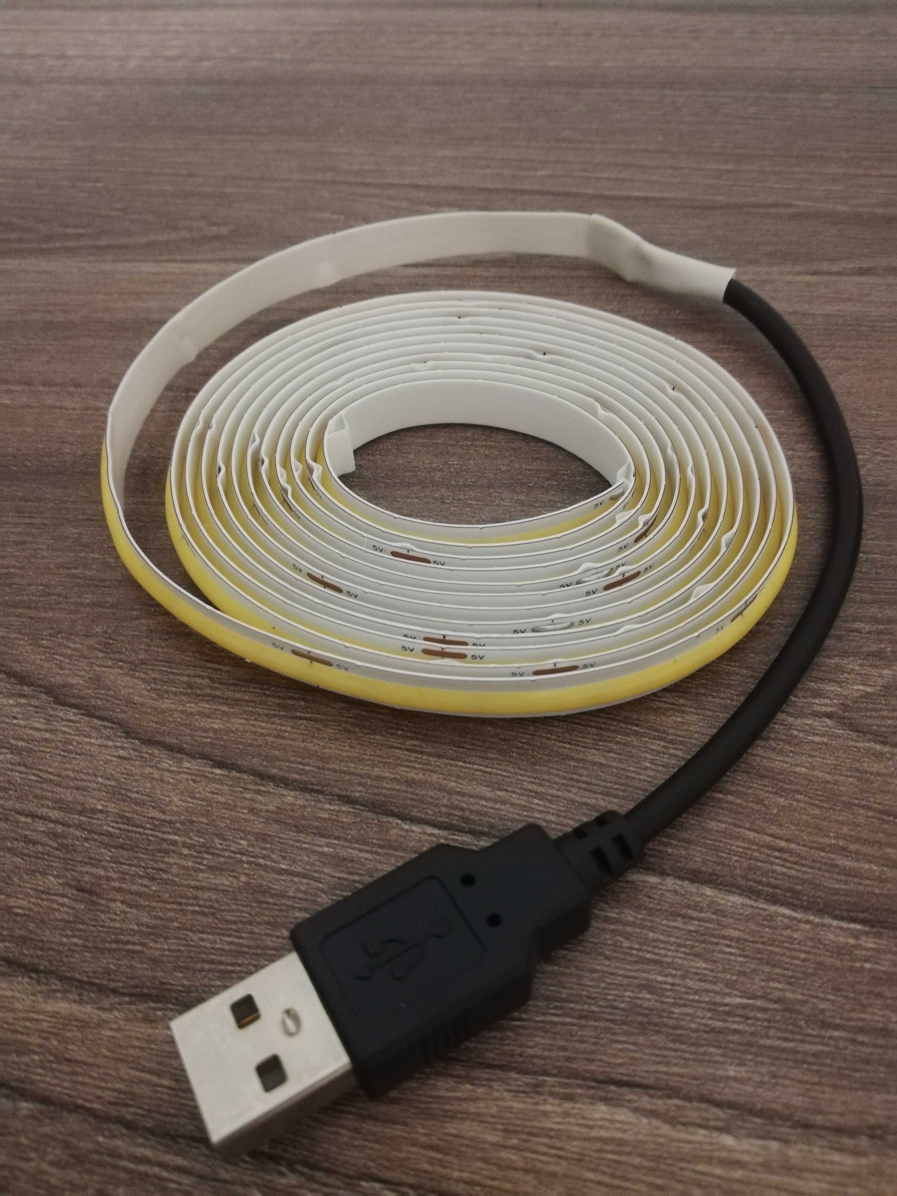 Taśma LED XUNATA USB DC 5V 320 diod LED/M  oświetlenia DIY (2M, biała)