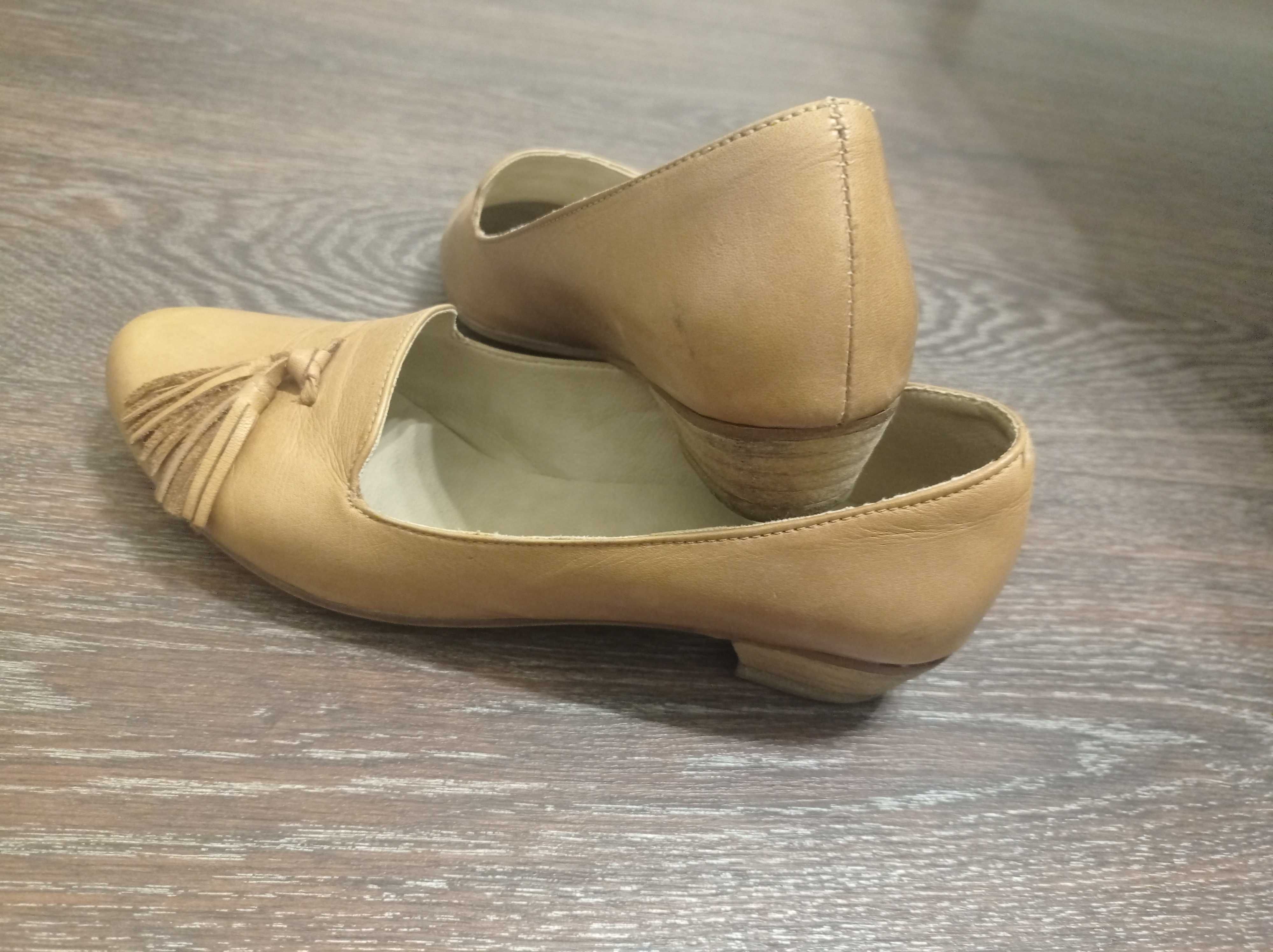 Туфли женские кожаные, размер 37