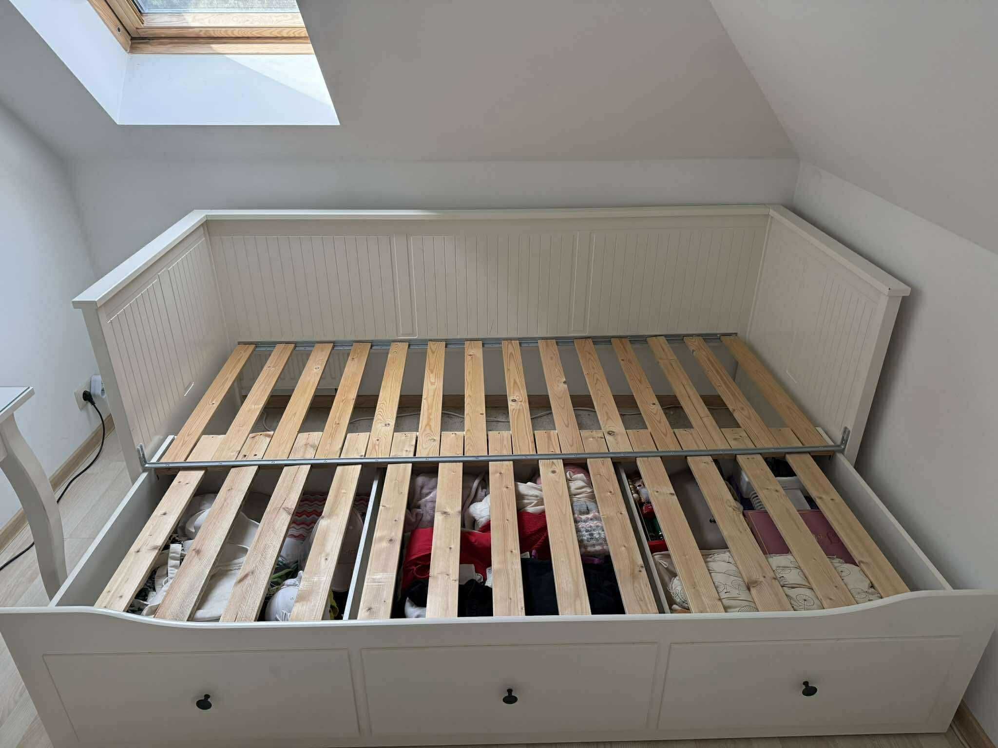Łóżko Ikea Hemnes z 3 szufladami