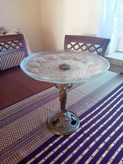 Patera kobieta mosiądz secesja znaki zodiaku PLEWKIEWICZ WARSZAWA !