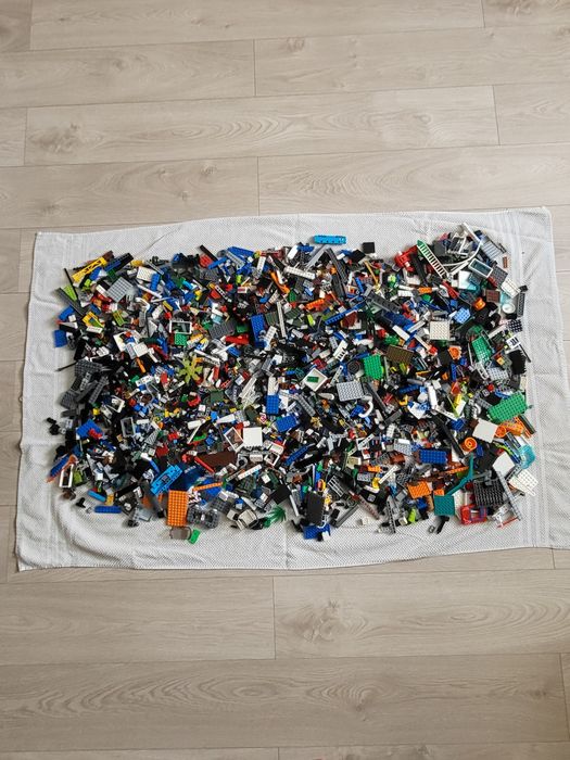 Lego mix klocków + koła waga 5,8 kg