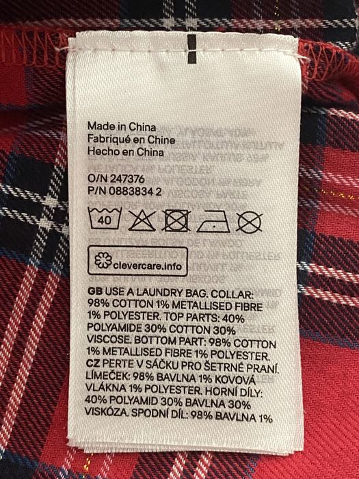 Платье красное в шотландскую клетку H&M (Chicco) 74см