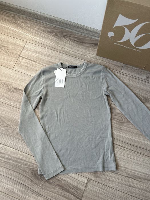 Лонгслів ZARA кофточка з вареним ефектом