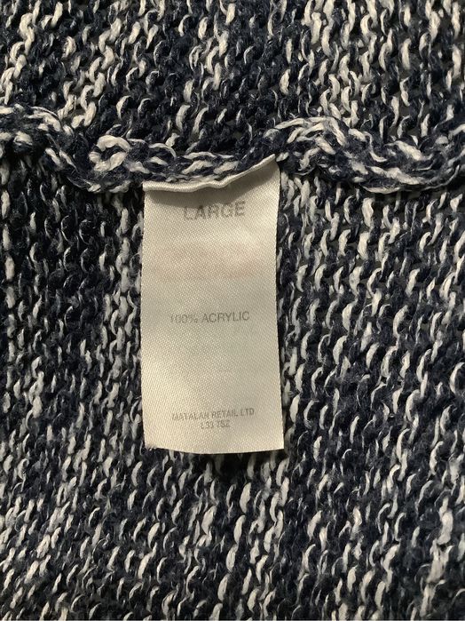 Szary sweter damski długi w melanż Papaya L