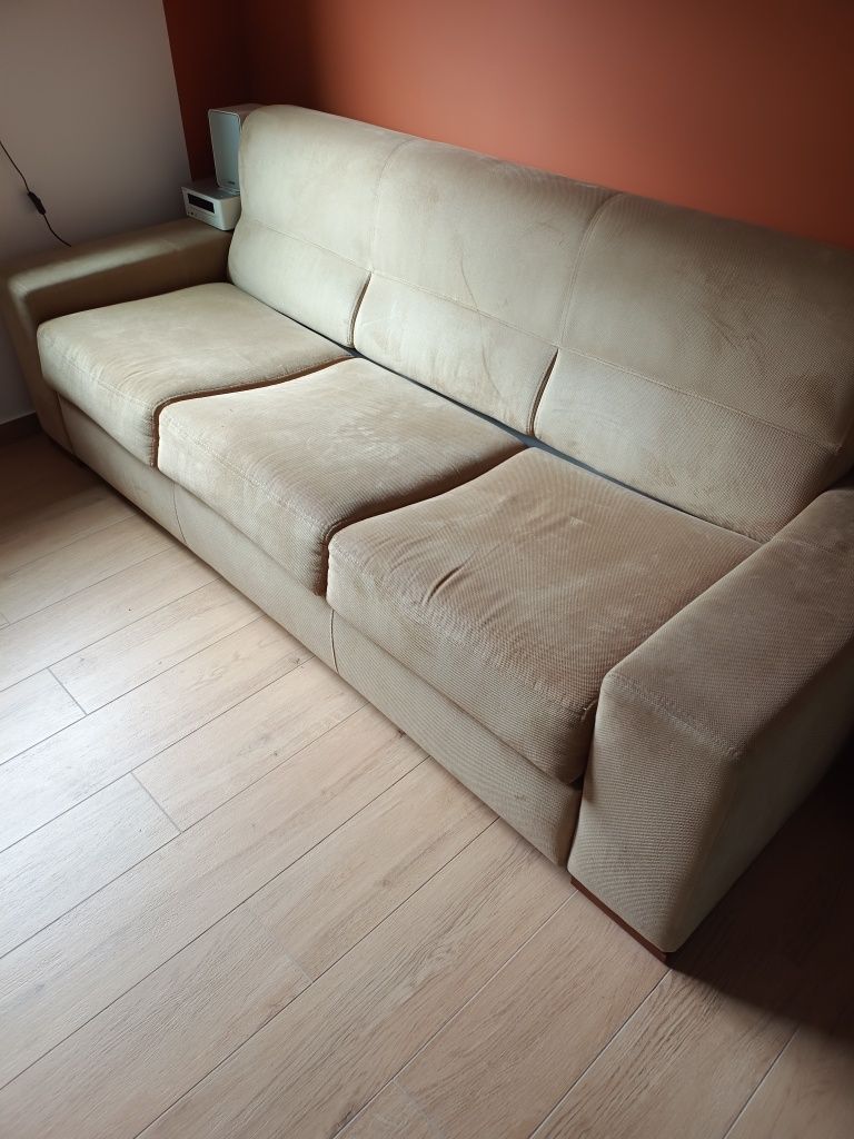 Sofa rozkładana z możliwością spania Duża z materacem Włoski stelaż