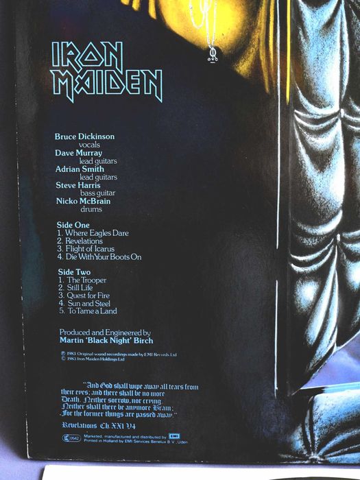 Iron Maiden Piece Of Mind LP оригинал 1983 пластинка Europe EX+ 1press