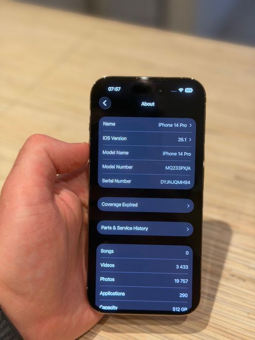 iPhone 14 Pro 512GB Gold - stan bardzo dobry, bateria 91%