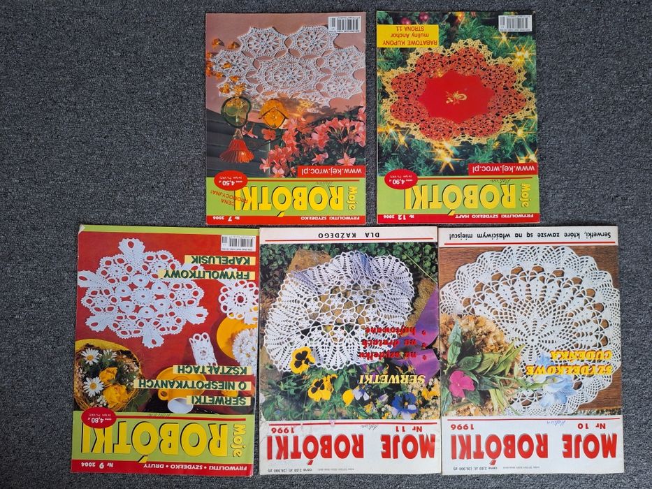 Czasopisma do robótek ręcznych, 5 numerow (zestaw 5)