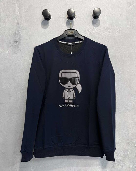 Свитшот синий Karl Lagerfeld мужской батник оригинал кофта