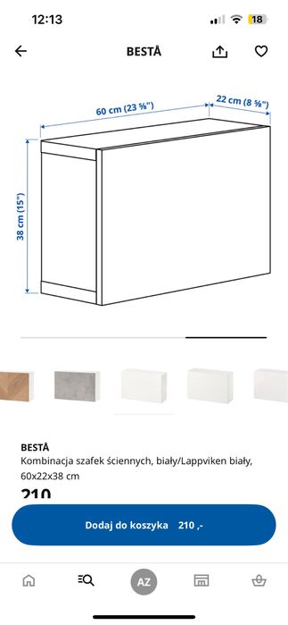 Szafki wiszące IKEA BESTÅ – stan bardzo dobry
