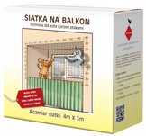 Zestaw Siatka Na Balkon Dla Kota Ptaki Gołębie 4x3m, Oko 50mm Bez Wier